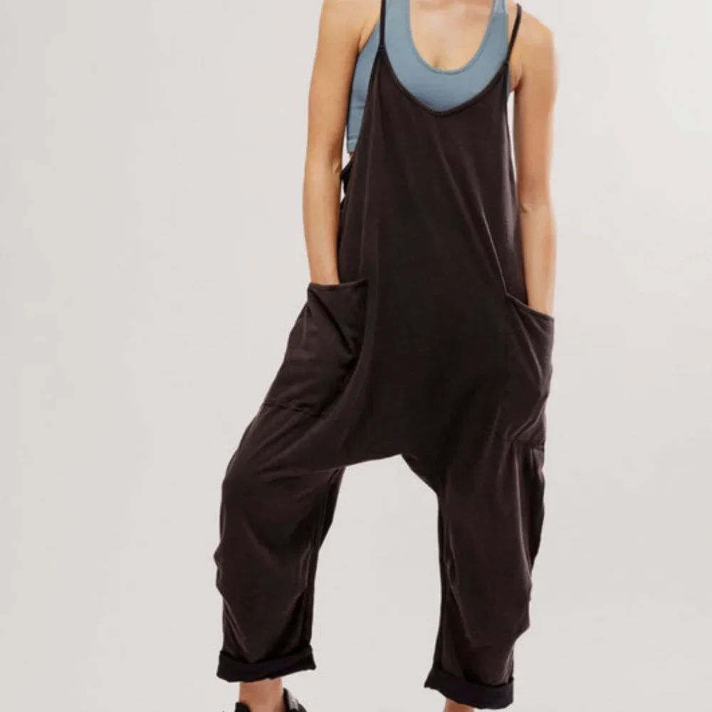 NWT Free People Movement Hot Shot Onesie in color Washed Black - Picture 1 of 6